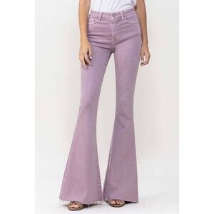 Lavender Stretch Flare High Rise
